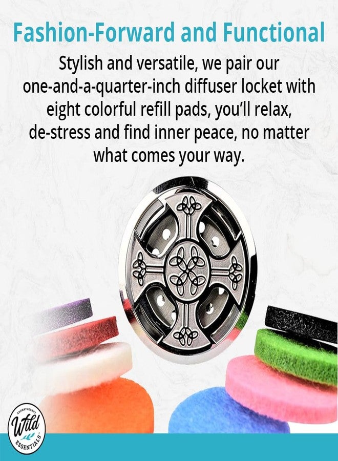 mEssentials Wild Essentials Black Chrome Spider Essential Oil Car Vent Diffuser, Stainless Steel Locket Pendant With 8 Color Refill Pads, Customizable Color Changing Air Freshener for Aromatherapy - Image 5